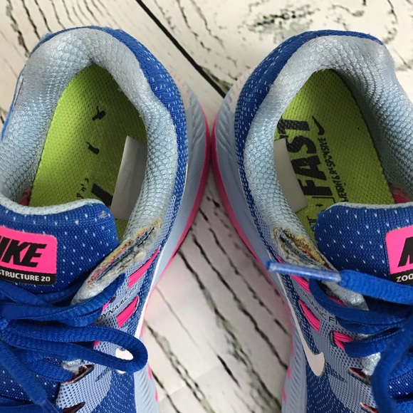Nike air Zoom structure women’s running  blue 8.5 - Picture 3 of 8